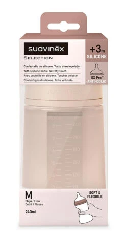 Suavinex Essence Pink Medium Flow 240 Ml Silicone Fles SXSEX20081207 -Babyproducten Winkel suavinex essence pink medium flow 240 ml silicone fles sxsex20081207 3