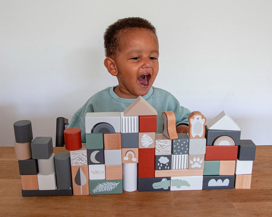 Tryco 50 Stuks Houten Blokken TR-353001 9 Tryco 50 Stuks Houten Blokken TR-353001 - Afbeelding 9