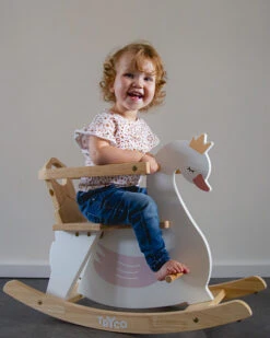Tryco Zwaan Houten Hobbeldier TR-353011 8 Tryco Zwaan Houten Hobbeldier TR-353011 -Babyproducten Winkel tr 353011 tryco wooden rocking animals swan 03