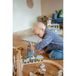 Tryco Houten Treinbaanset - Uitbreidingsset Bouwplaats TR-353080 -Babyproducten Winkel tryco tr 353080 tr 353076 01