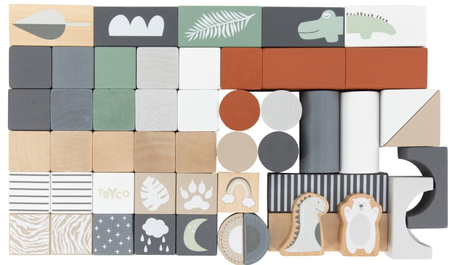 Tryco 50 Stuks Houten Blokken TR-353001 6 Tryco 50 Stuks Houten Blokken TR-353001 - Afbeelding 6