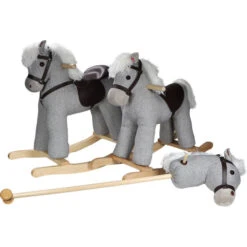 Tryco Milo Grijs Hobbelpaard 36m+ TR-120109 -Babyproducten Winkel tryco horse grey 1