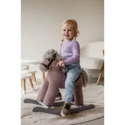 Tryco Milo Grijs Hobbelpaard 36m+ TR-120109 -Babyproducten Winkel tryco milo roze hobbelpaard 18m tr 120107 03 1