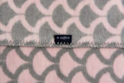 Zaffiro Grijs & Lichtroze Halve Cirkels 75 X 100 Cm Wiegdeken 40726 -Babyproducten Winkel zaffiro deken halve cirkels grijs lichtroze ba1 3 2