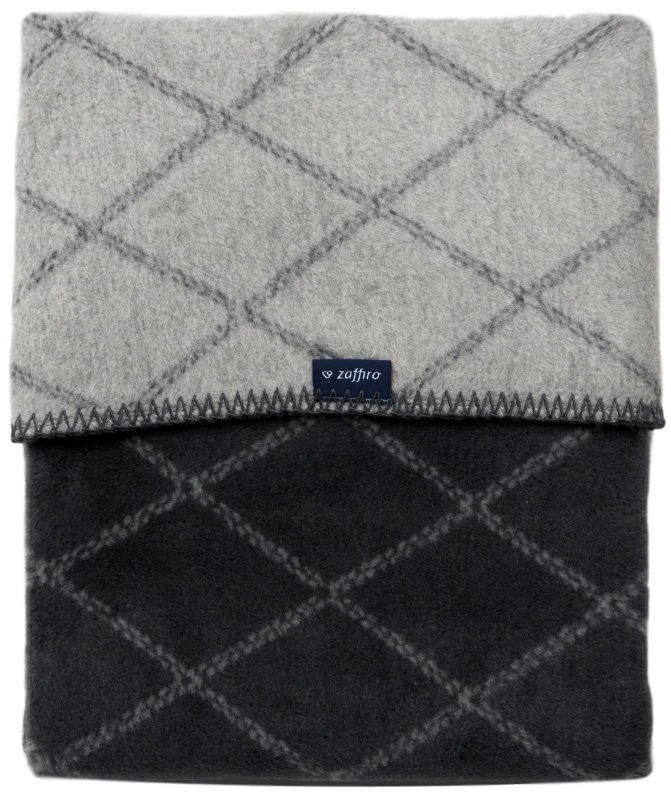Zaffiro Antraciet & Grijs Ruitjes 75 X 100 Cm Wiegdeken 40795