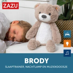 Zazu Brody De Beer Taupe Slaaptrainer ZA-BRODY-01 -Babyproducten Winkel zazu brody de beer taupe slaaptrainer sfeer 11